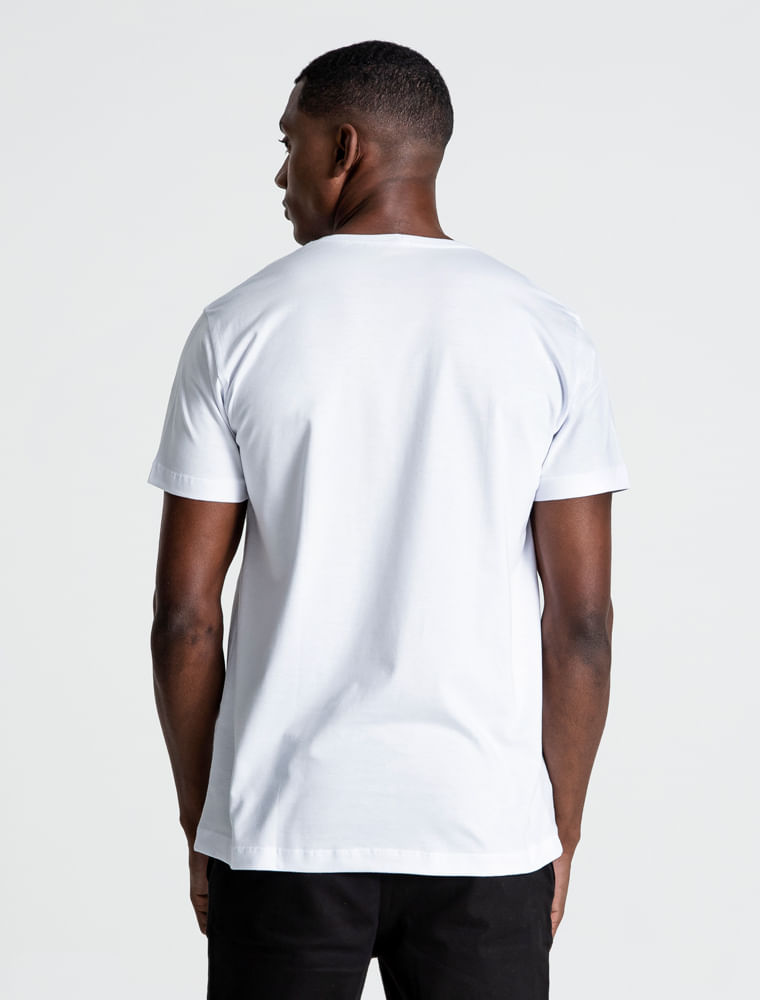 Camiseta Básica Meia Malha Branco