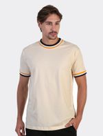 camiseta-ringer-gola-listrada-bege-frente