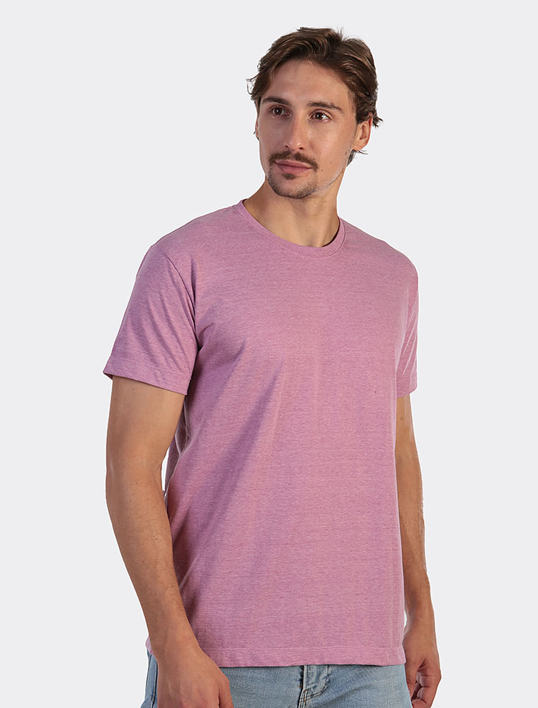Camiseta Básica Mescla Rosa