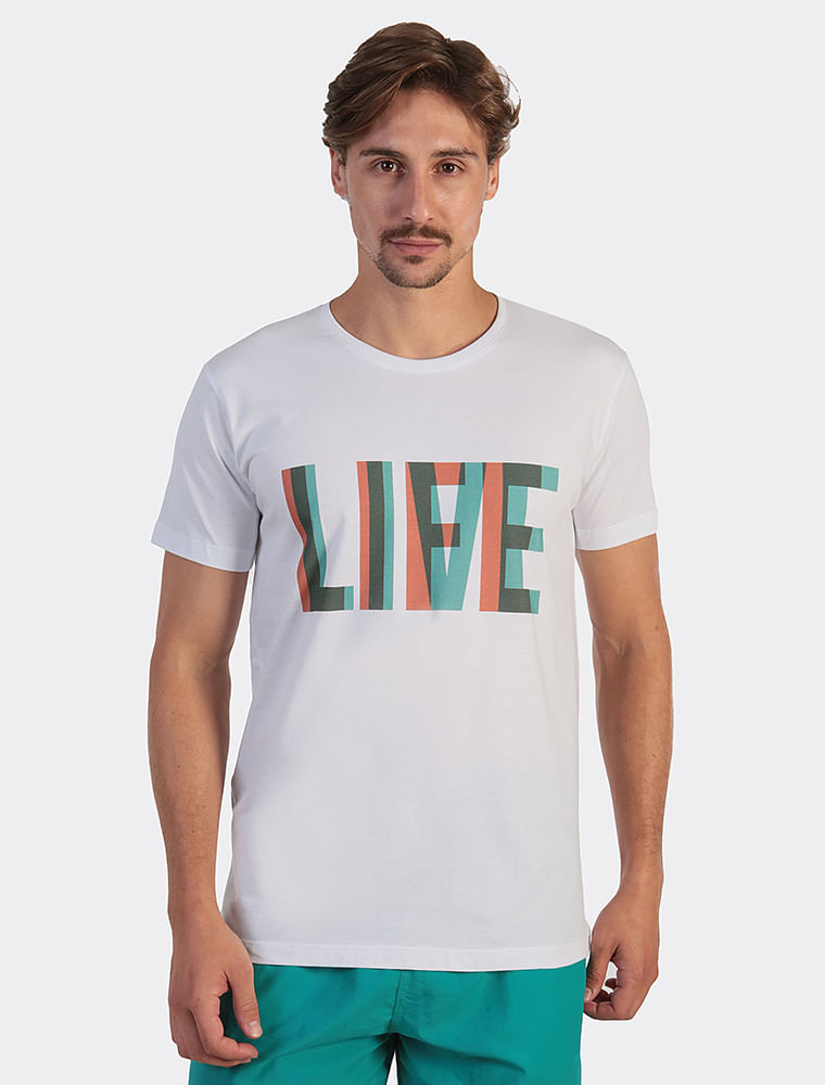 Camiseta Live Life Branca