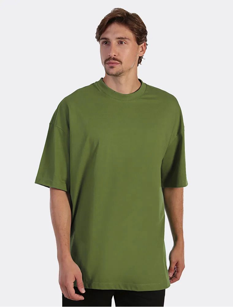 Camiseta Oversized Verde Oliva