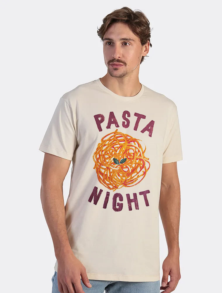 Camiseta Pasta Night Bege